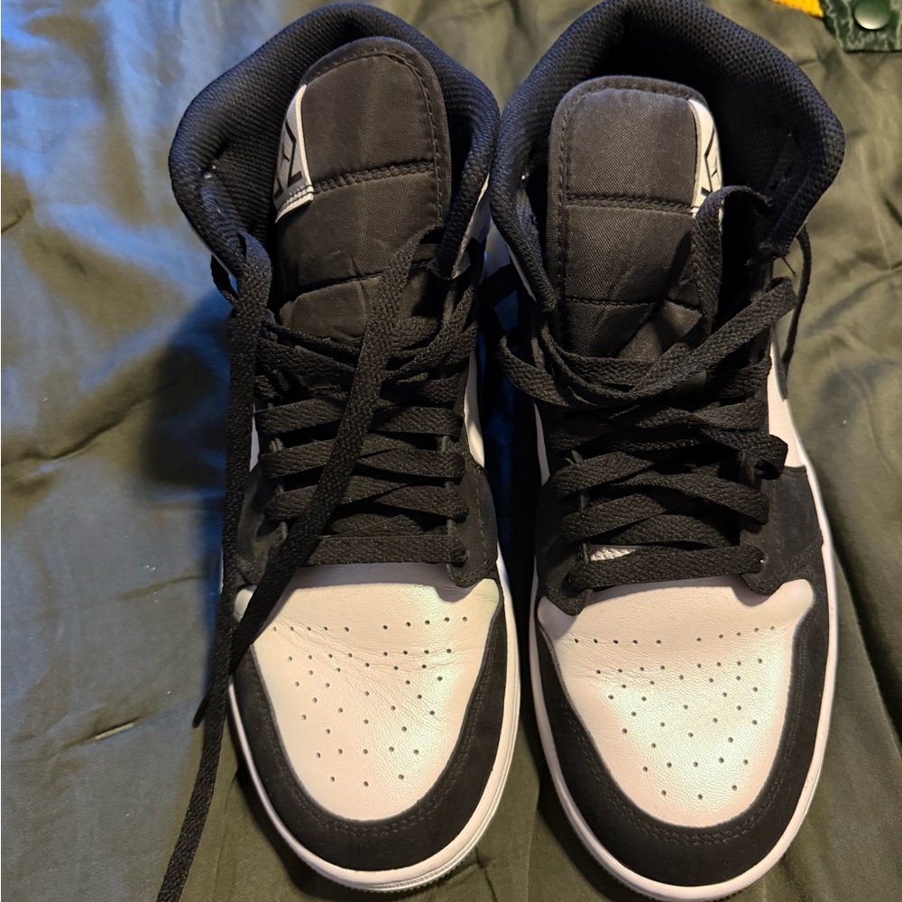 Black and White High-Top Sneakers